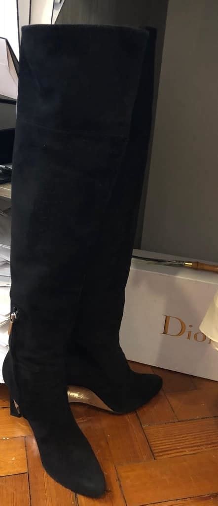 christian dior over the knee boots|authentic Christian Dior boots.